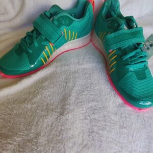 Adidas Adipower Weightlifting Shoes Mens Size 8 Green Powerlifting Gym Trainer